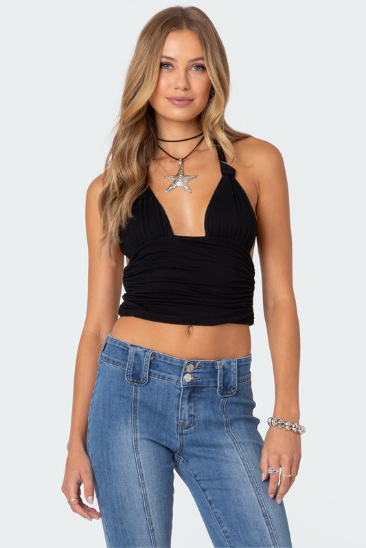 Lillie Knotted Halter Top