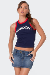 London Girl Contrast Tank Top