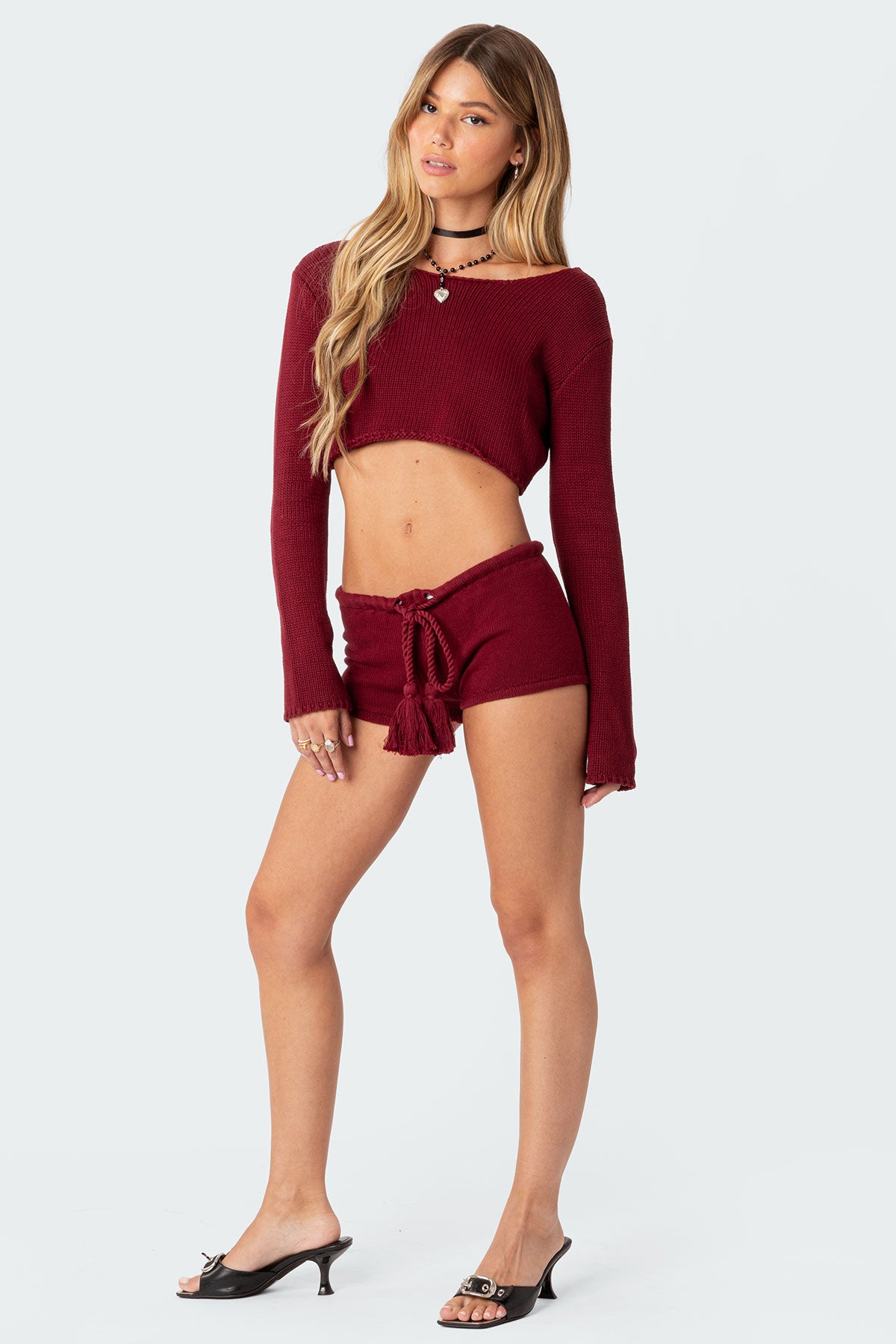 Staycation Cropped Knit Top