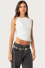 Tanya Asymmetric Gathered Top