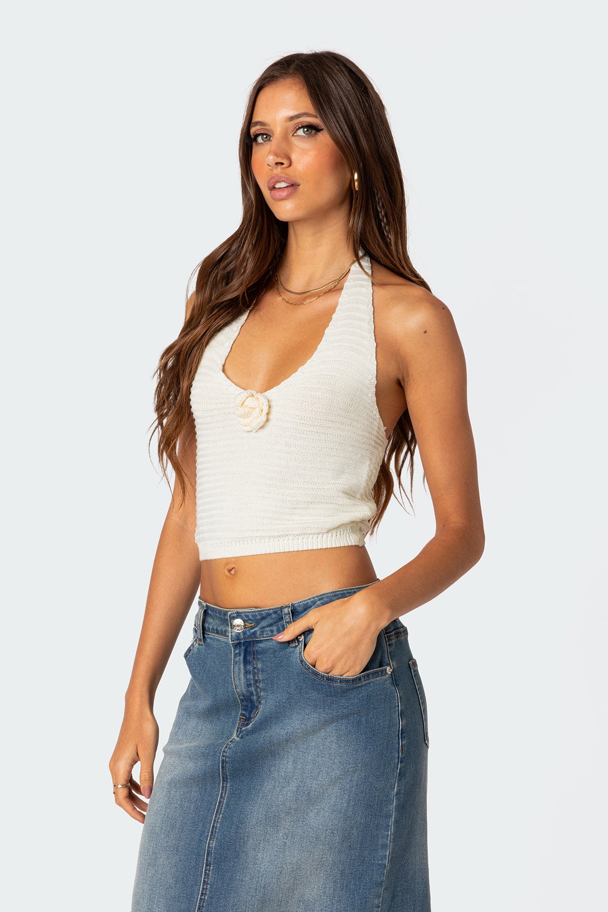 Orla Rose Pin Knit Top