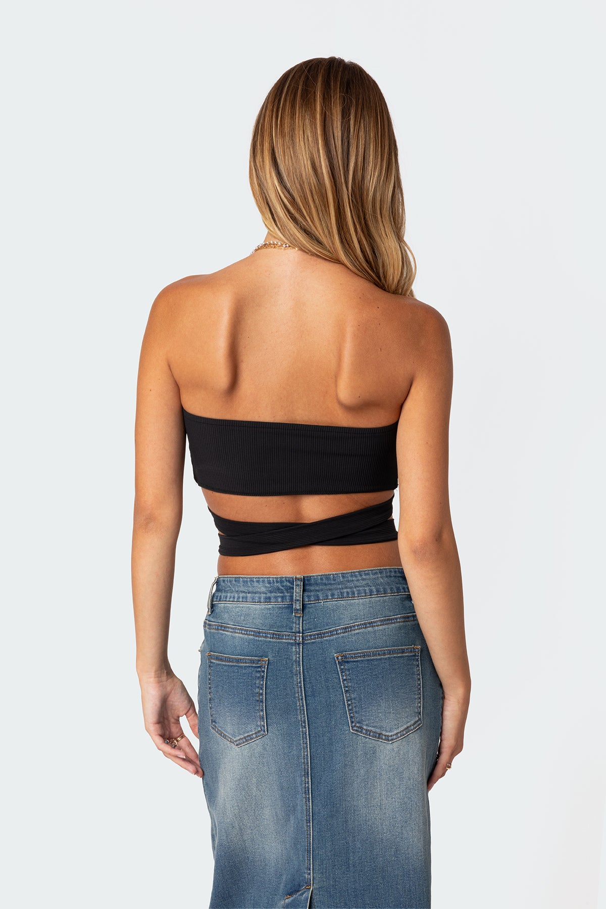 Zia Ribbed Ring Tie Crop Top