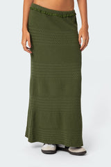 Garner Textured Knit Maxi Skirt