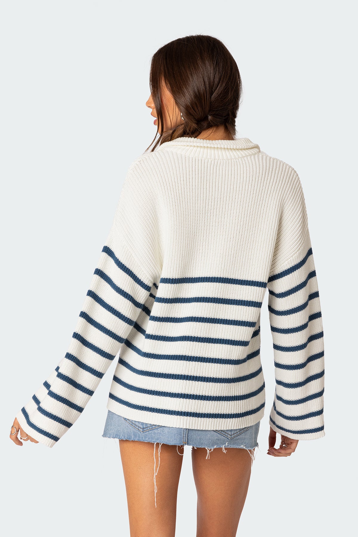 Oversized Quarter Zip Sweater