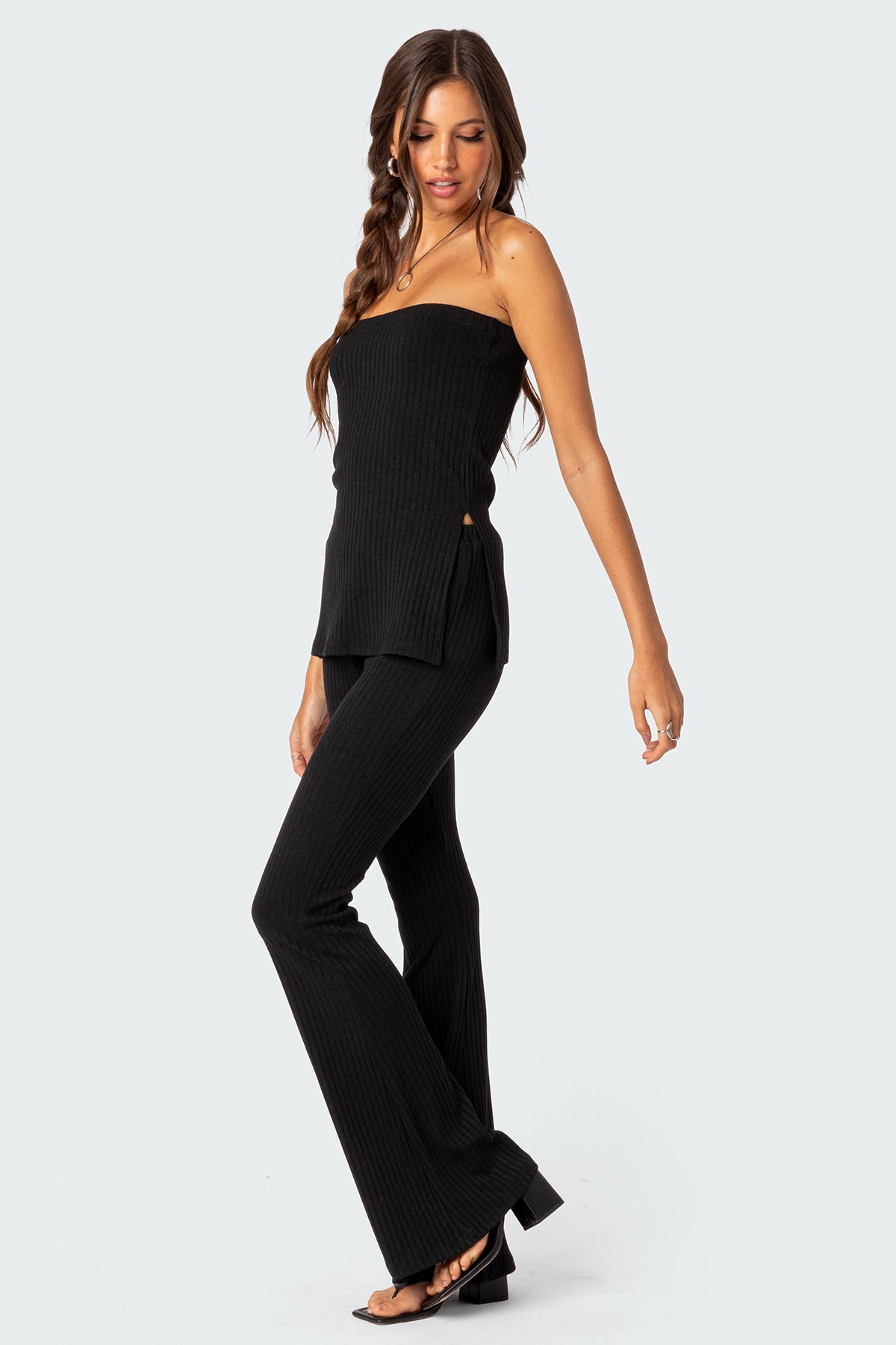 Dekota Slit Ribbed Top