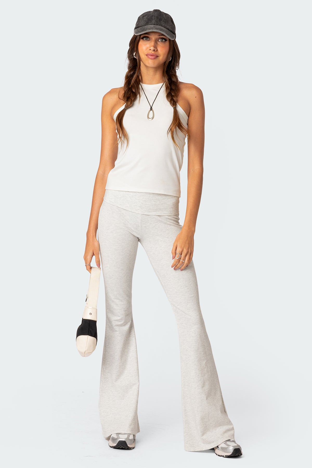 ♡MIMI Naomi Foldover Flared Leggings – edikted