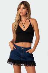 Lia Open-Back Tie Top