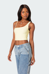 Reece Asymmetric Strap Crop Top