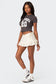Dev Ruffle Linen Look Mini Skirt