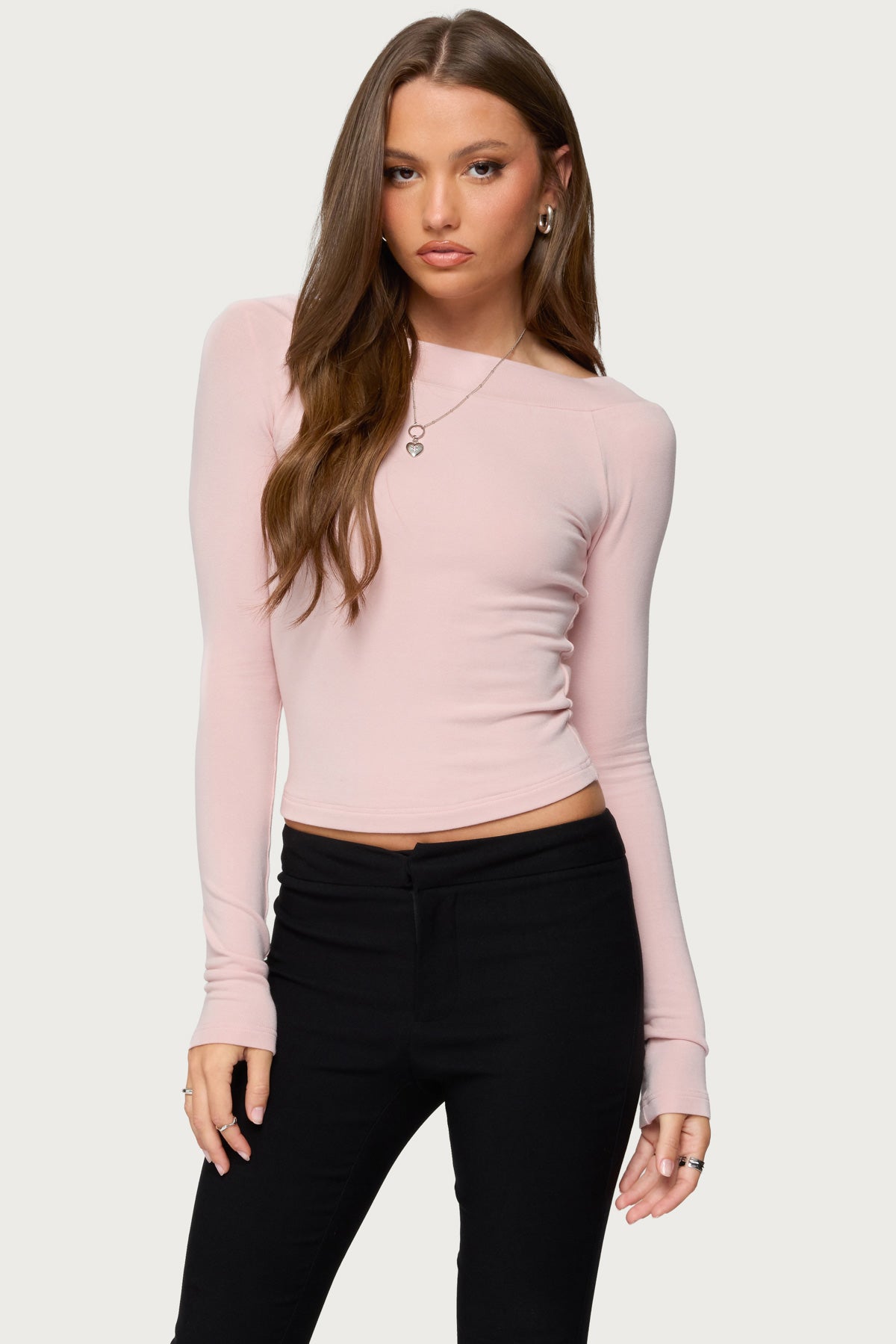 Embry Boat Neck Raglan Top – edikted