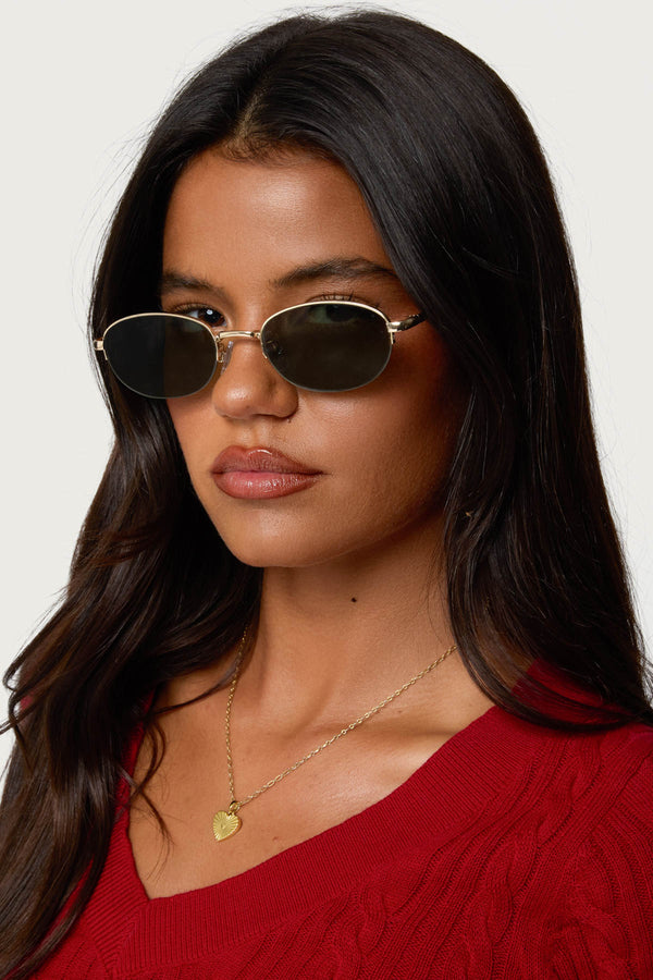 Luella Round Metal Sunglasses