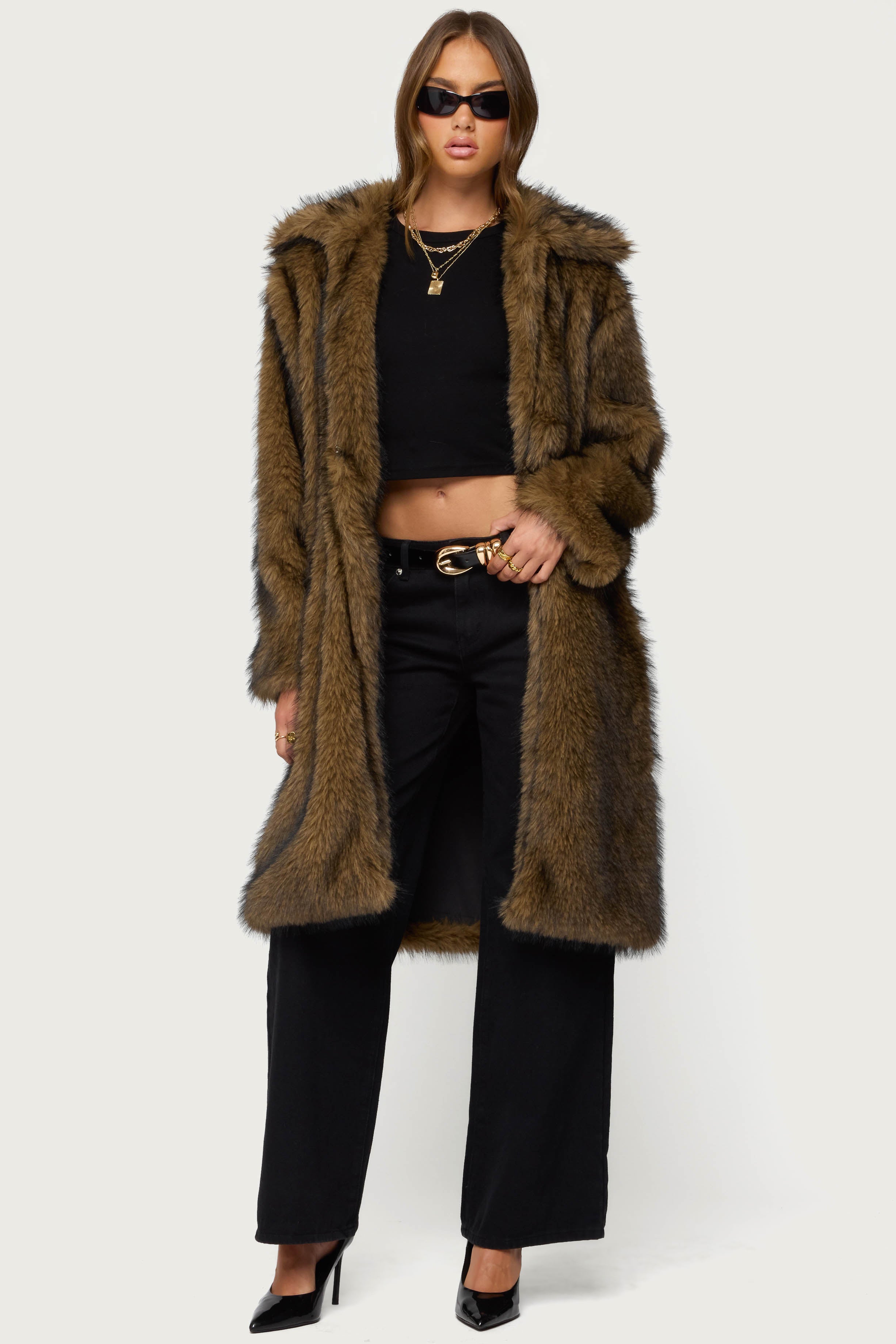 Saphira Oversized Faux Fur Maxi Coat – edikted Saphira Oversized Faux Fur Maxi Coat – edikted