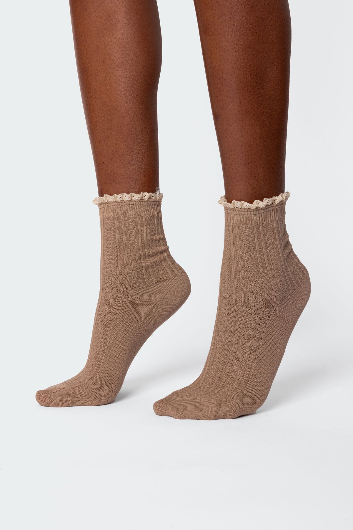 Frilled Pointelle Socks