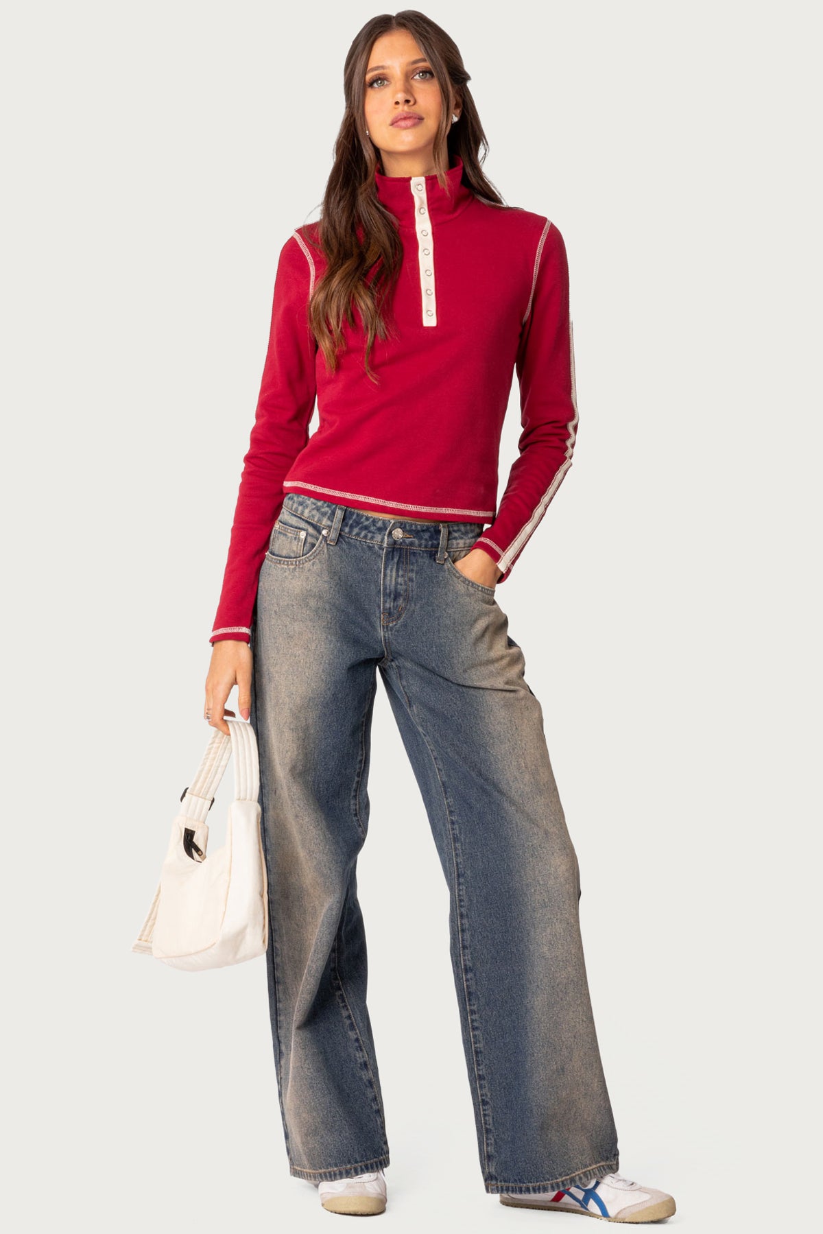 Gio Contrast Stitch Top