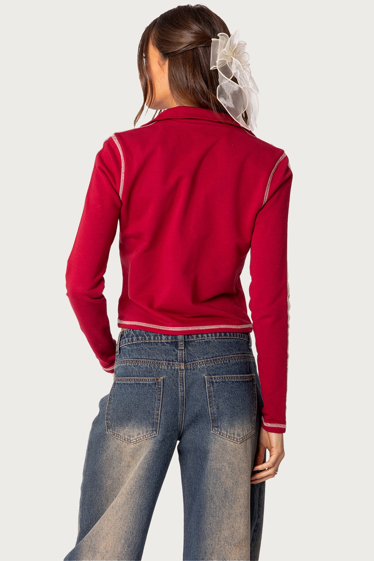 Gio Contrast Stitch Top