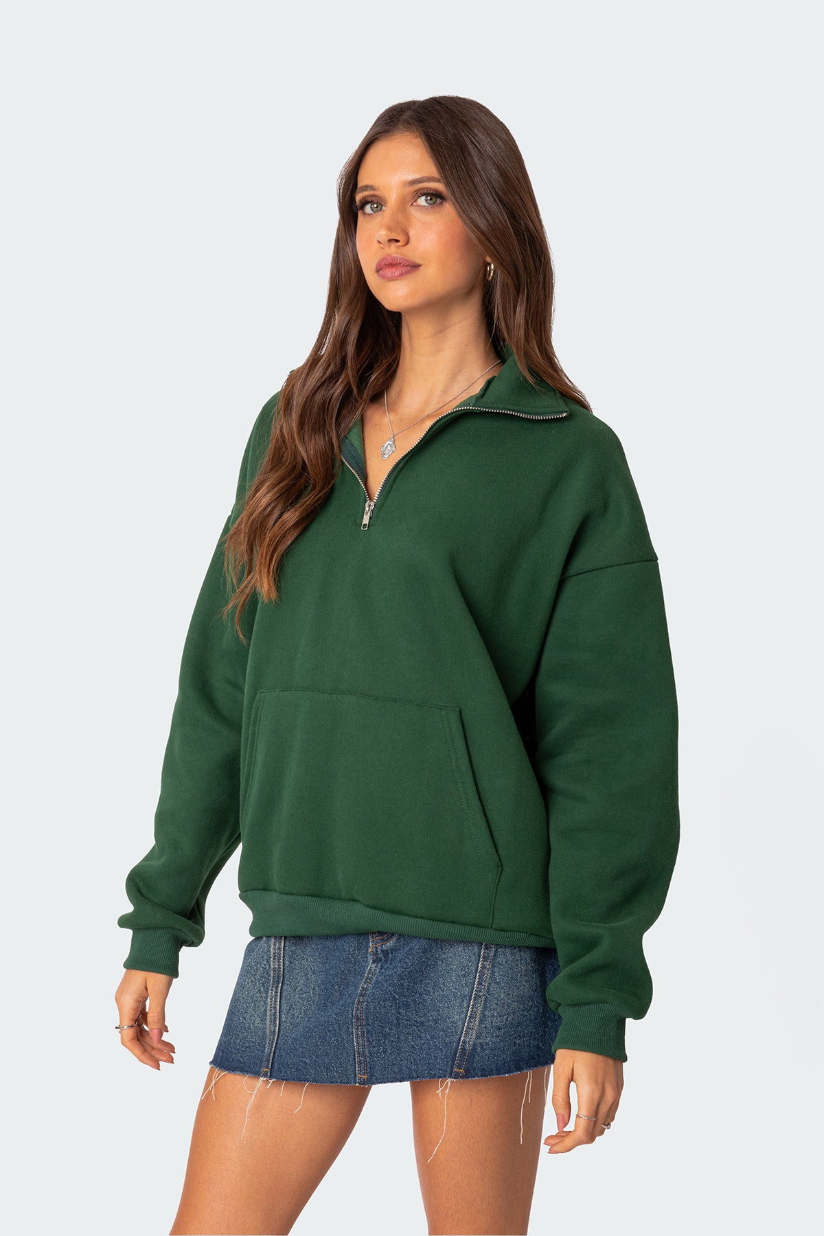 Oversized Quarter Zip Sweatshirt