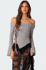 Alona Asymmetric Fold Over Knit Top