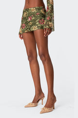 Orchard Printed Lace Mini Skirt