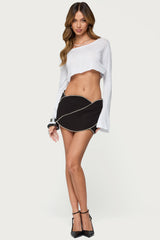 Abstract Rhinestone Mini Skort