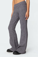 Ray Cable Knit Flared Pants