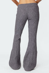 Ray Cable Knit Flared Pants