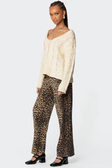 Inga Oversized Cable Knit Sweater