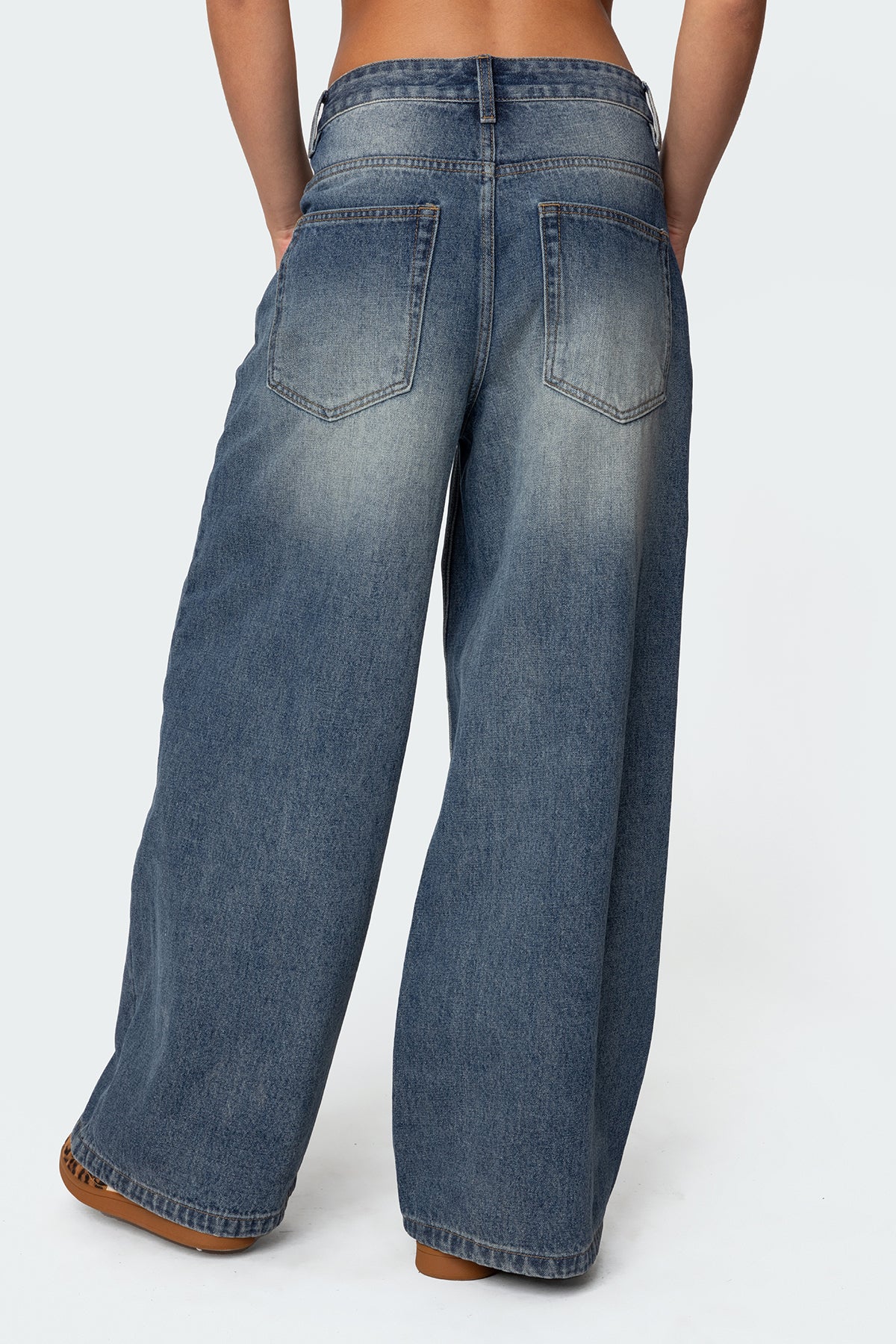 Skater Girl Washed Low Rise Jeans