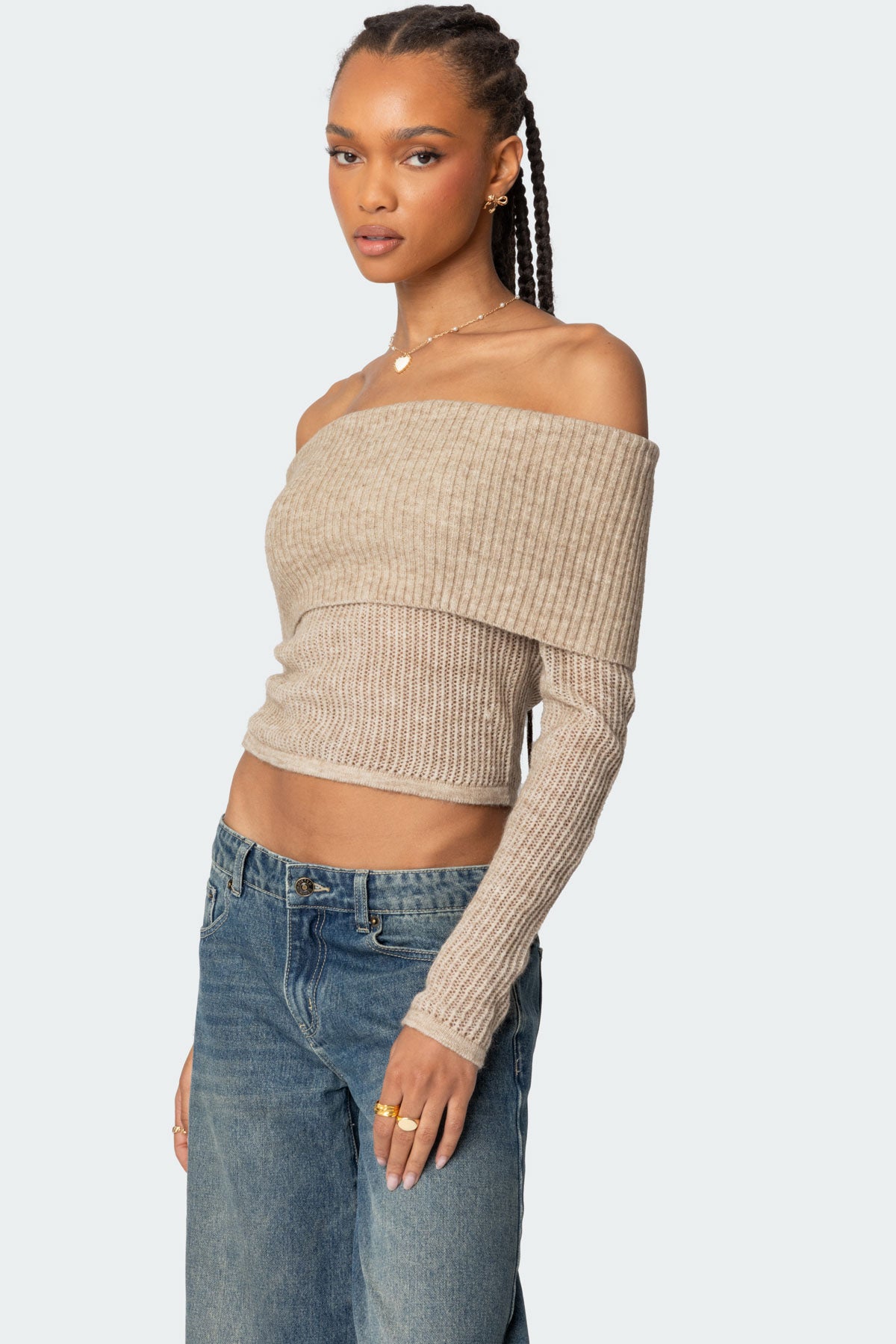 Lili Fold Over Knit Top