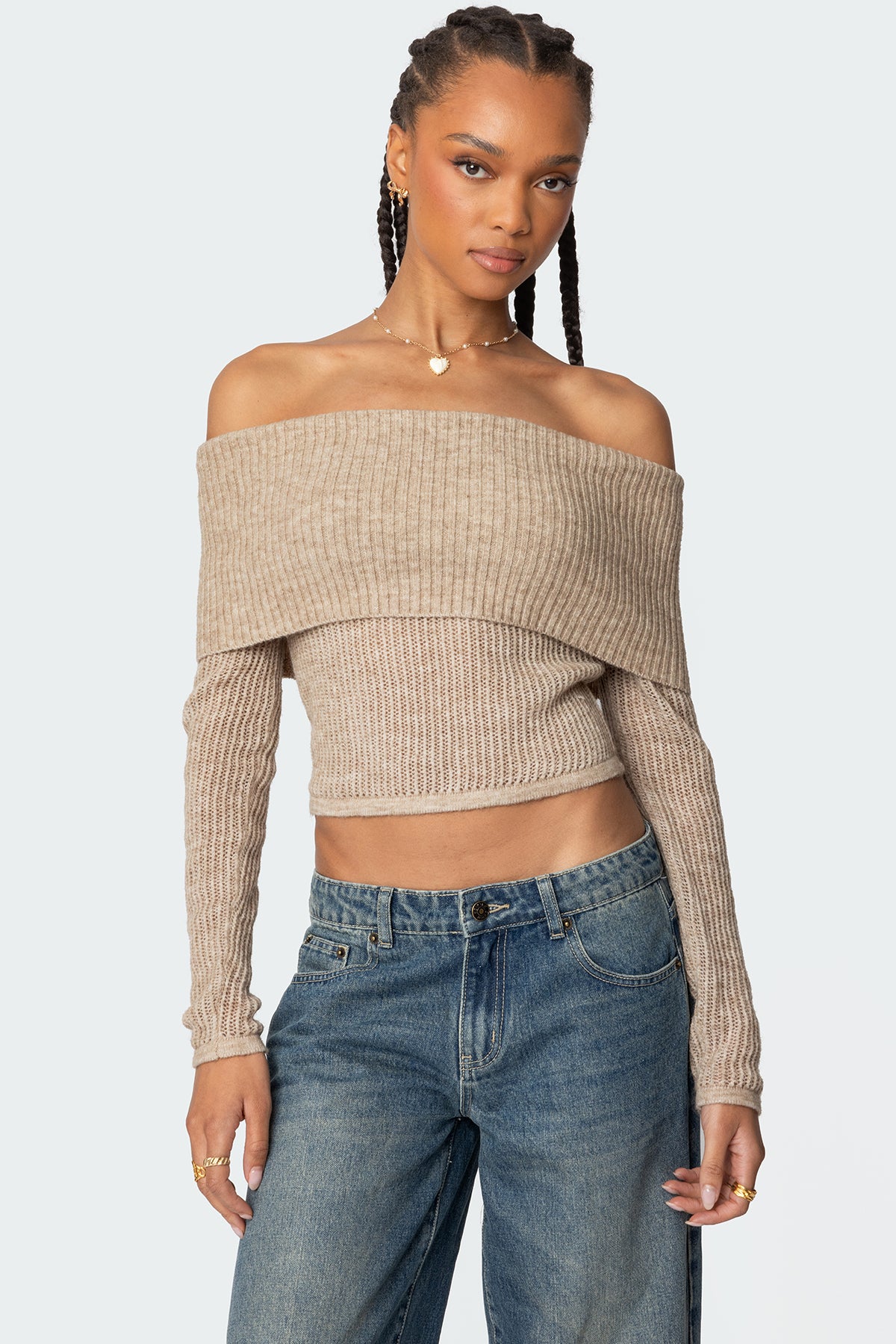 Lili Fold Over Knit Top