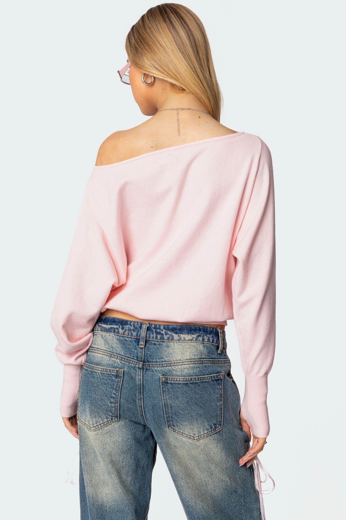 Off Shoulder Oversized Sweater