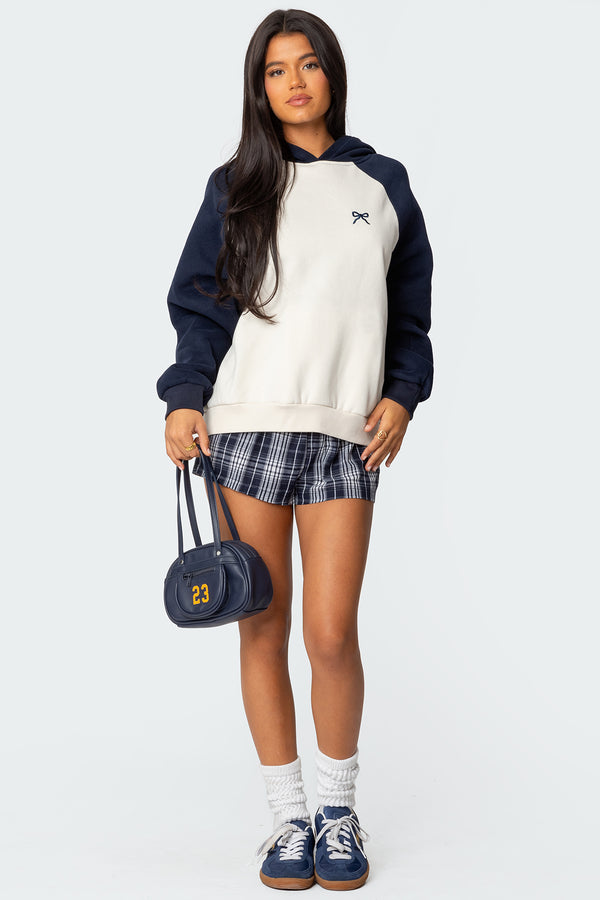 Raglan Bow Oversized Hoodie