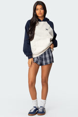 Raglan Bow Oversized Hoodie