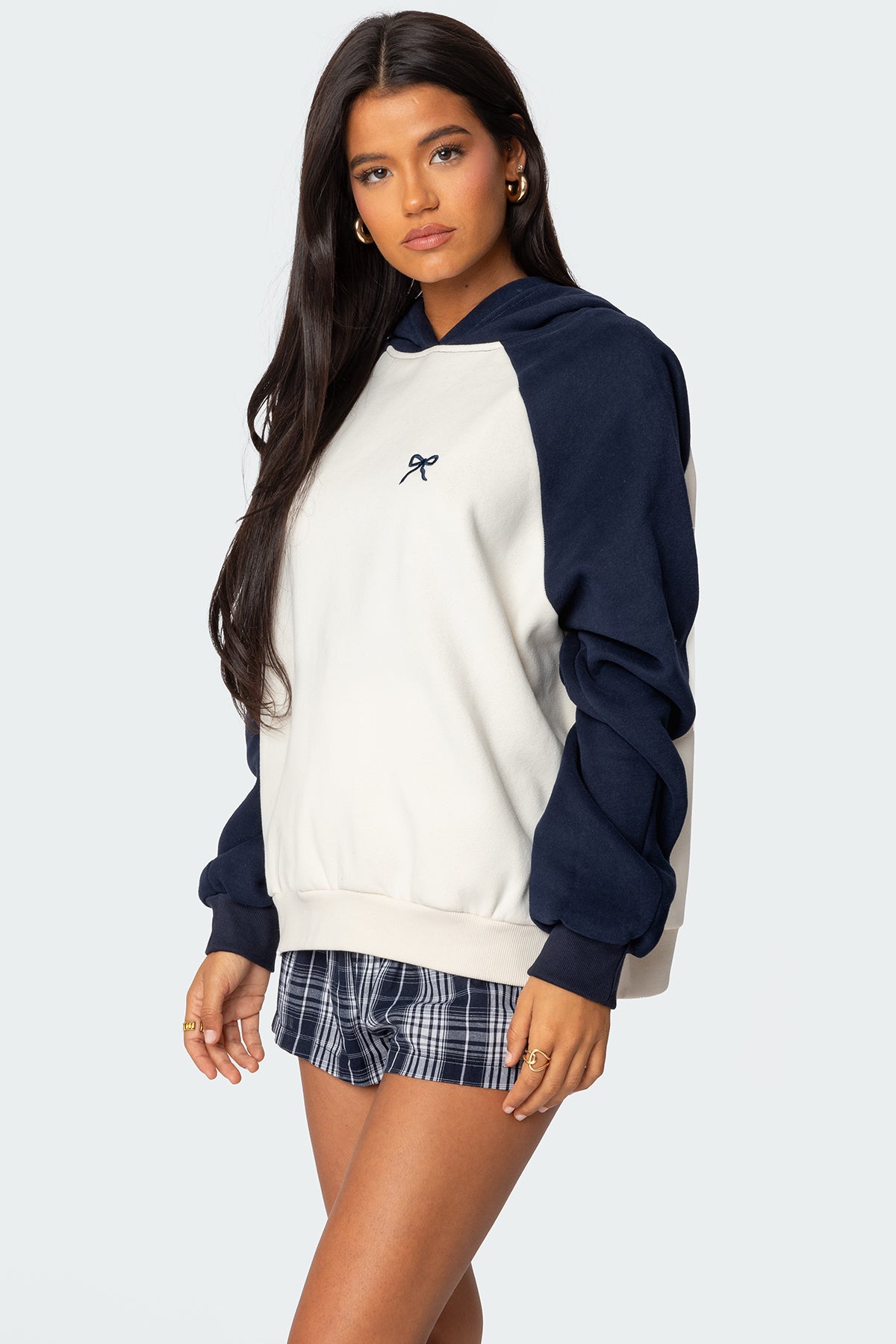 Raglan Bow Oversized Hoodie