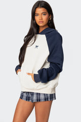 Raglan Bow Oversized Hoodie