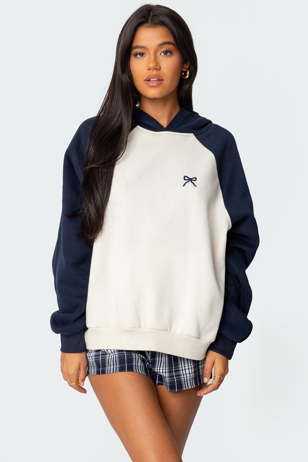 Raglan Bow Oversized Hoodie