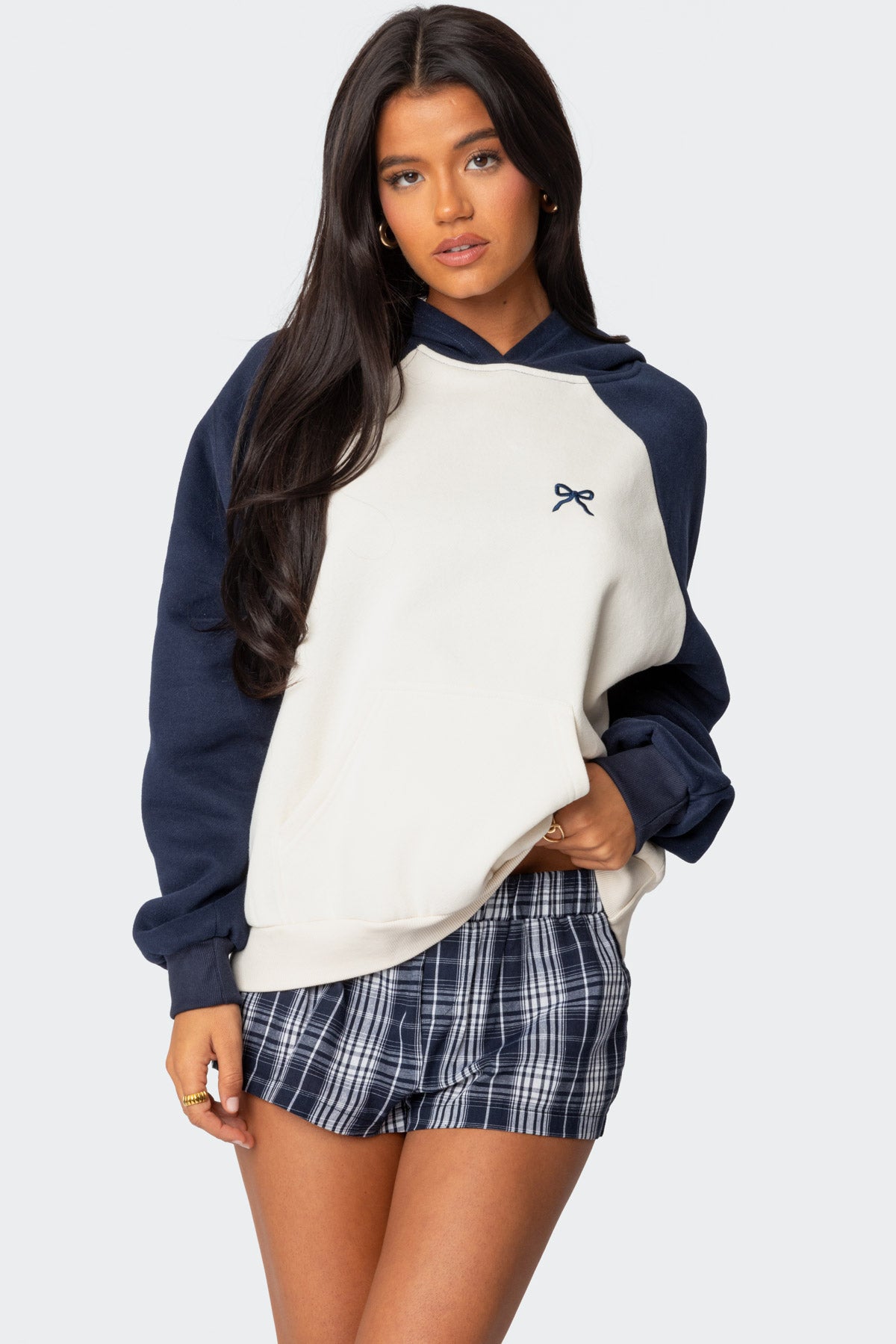 Raglan Bow Oversized Hoodie