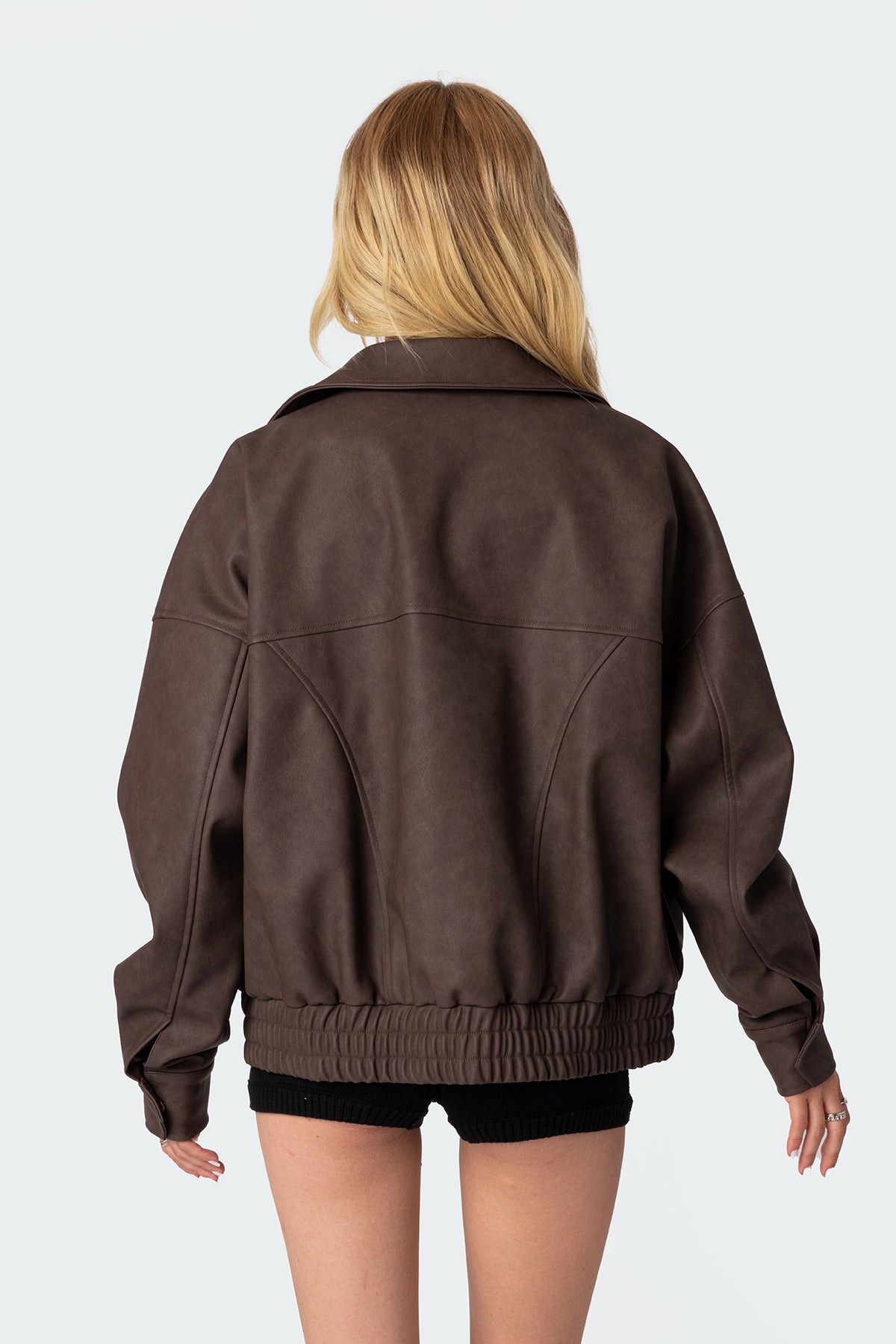 Mori Oversized Faux Leather Jacket