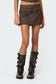 Ziva Faux Leather Mini Skirt