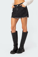 Scarlett Washed Denim Mini Skirt