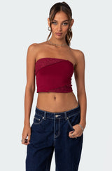 Lace Patchwork Tube Top