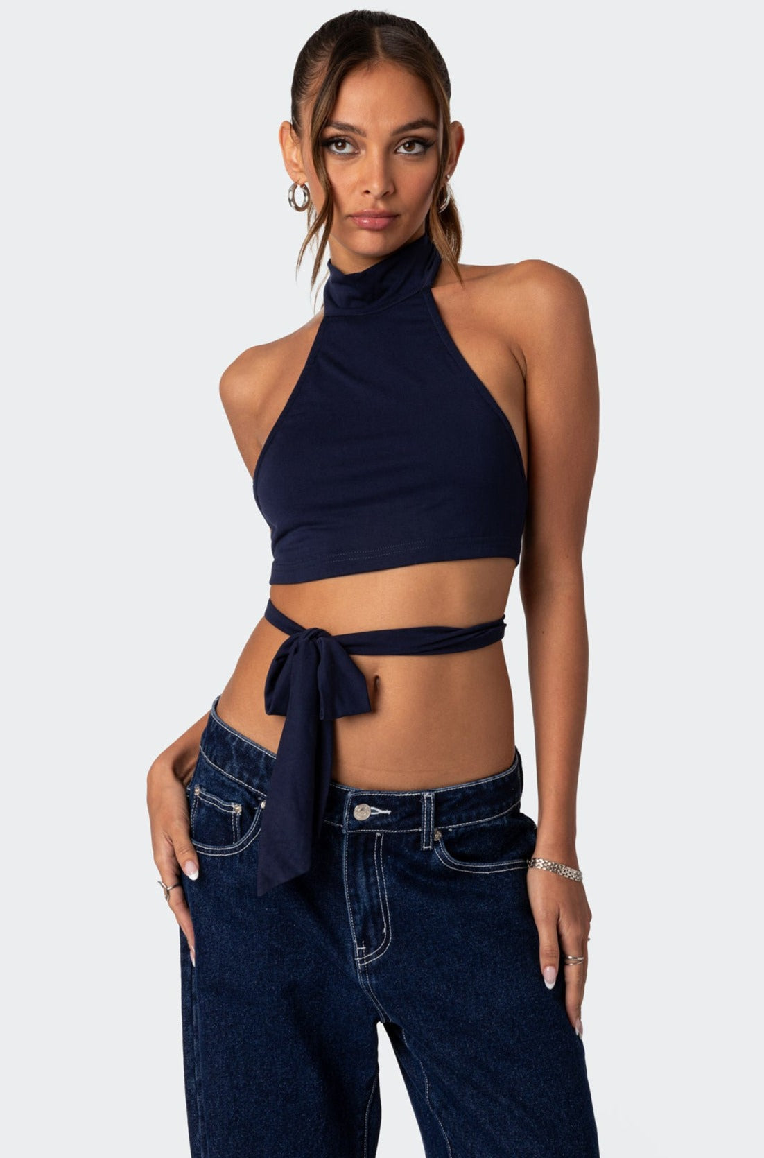 Hamlin Wrap Tie Crop Top