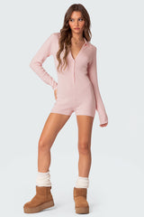 Lillian Button Front Knit Romper