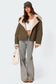 Faux Suede Shearling Oversized Jacket