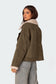 Faux Suede Shearling Oversized Jacket