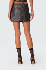 Ziva Faux Leather Mini Skirt