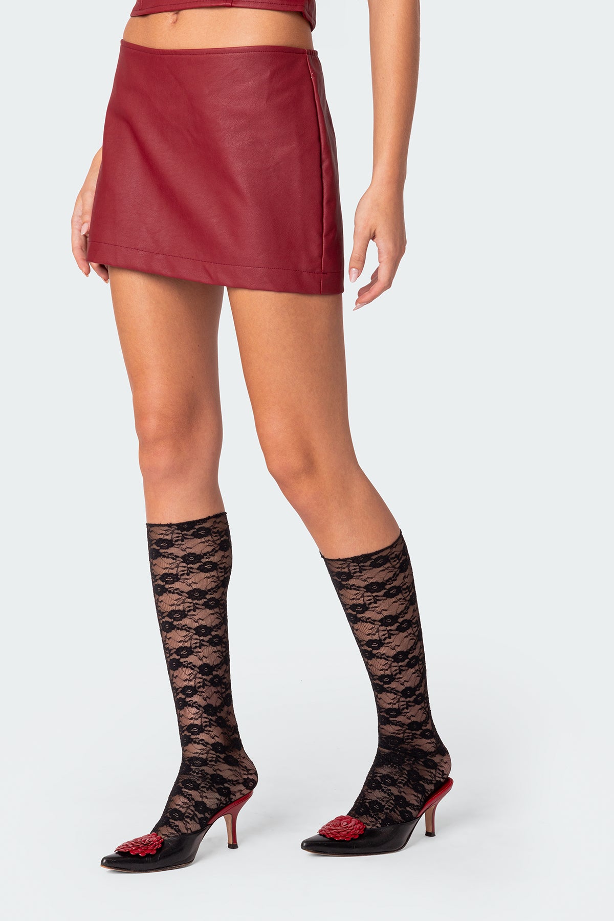 Aster Faux Leather Mini Skirt