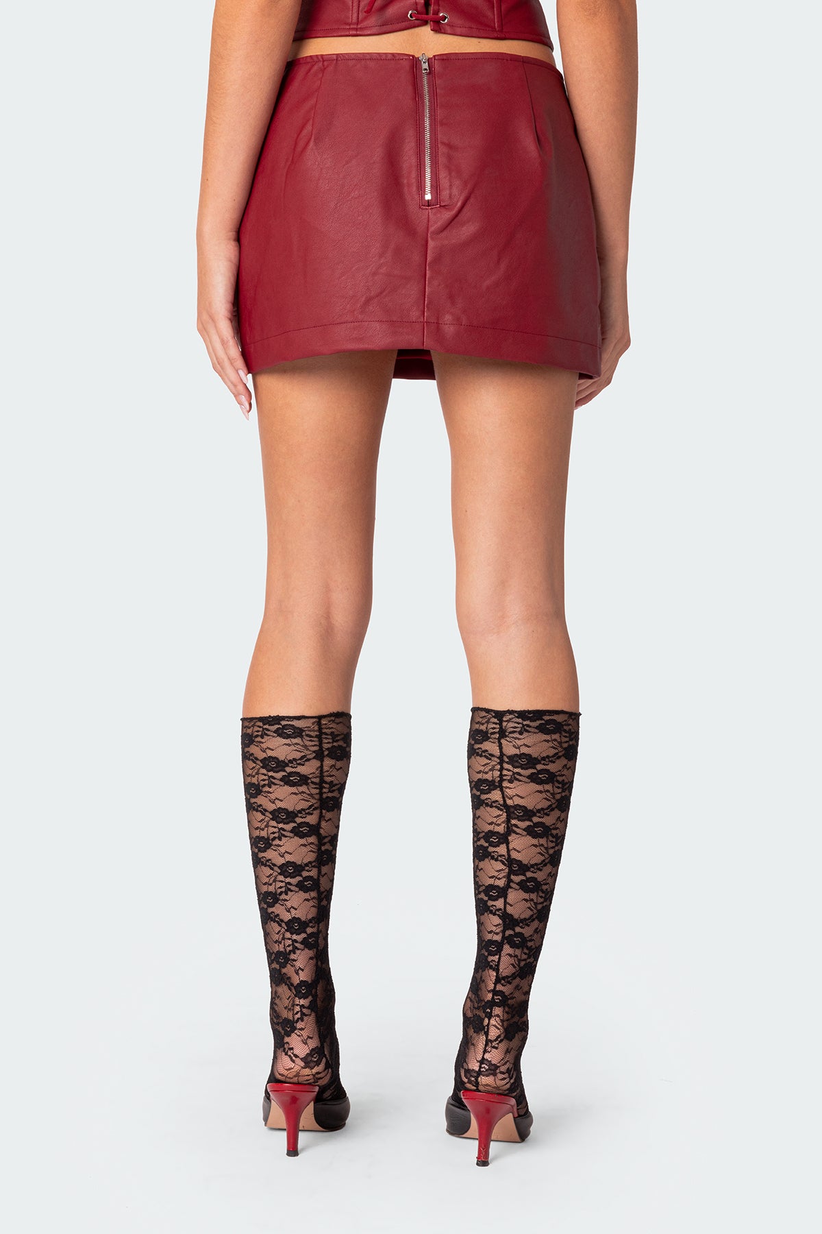 Aster Faux Leather Mini Skirt