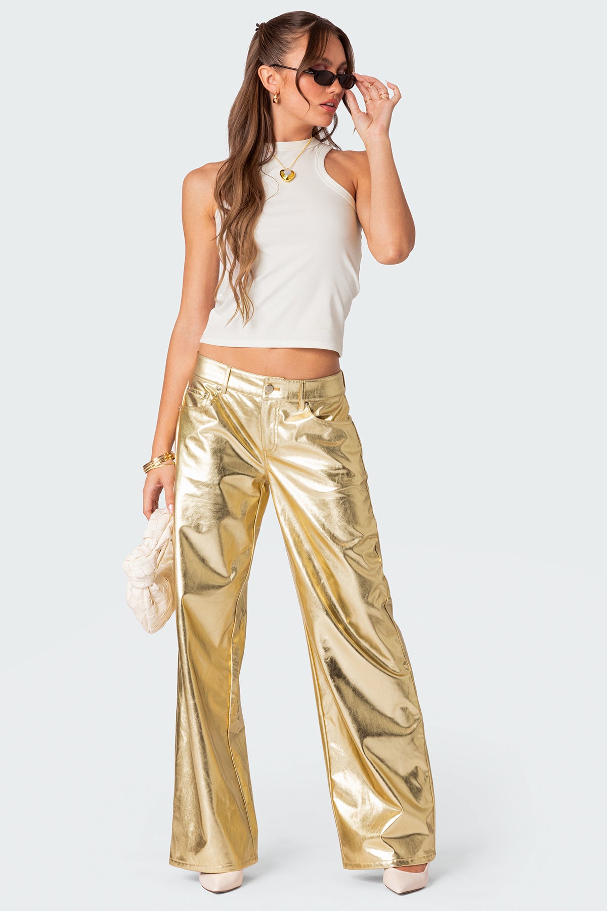 Rochelle Low Rise Metallic Jeans