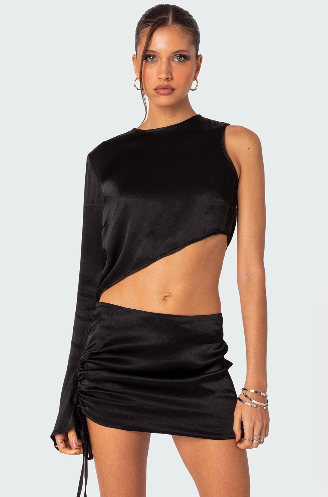 Solstice Asymmetric Satin Top