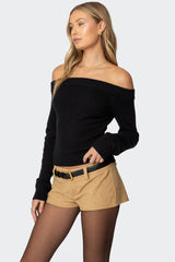 Elona Off Shoulder Knit Top